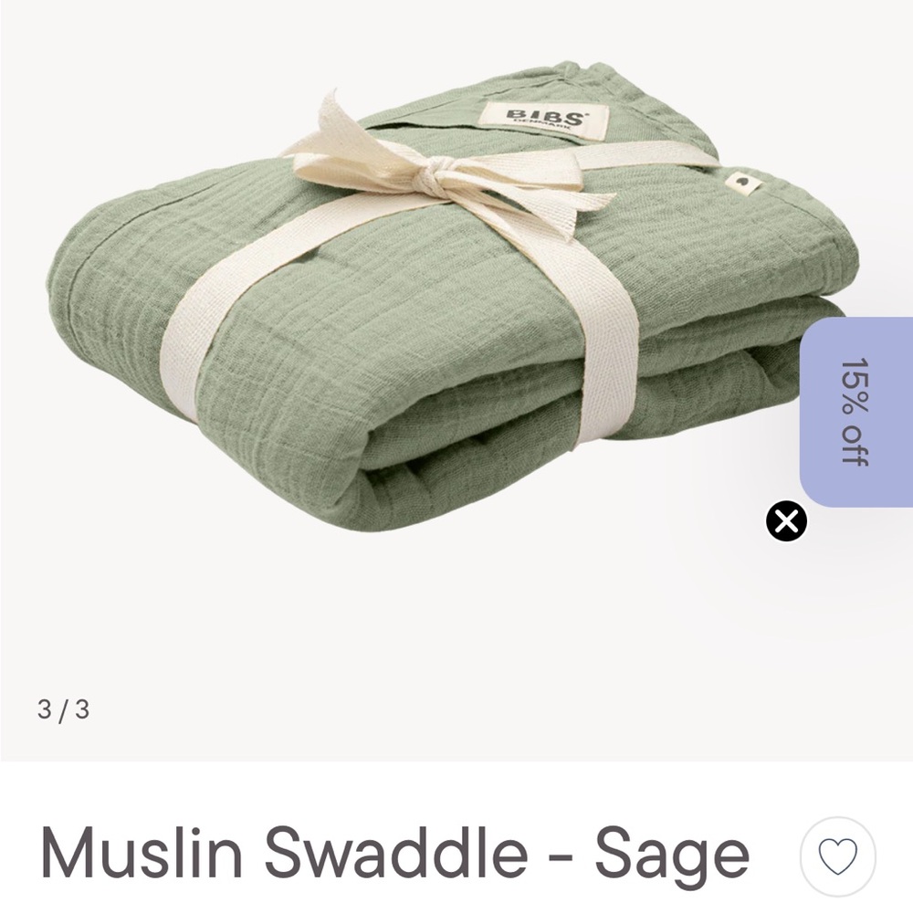 Sage Muslin Swaddle Blanket
